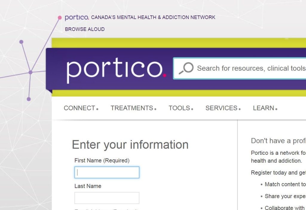 sign up for portico