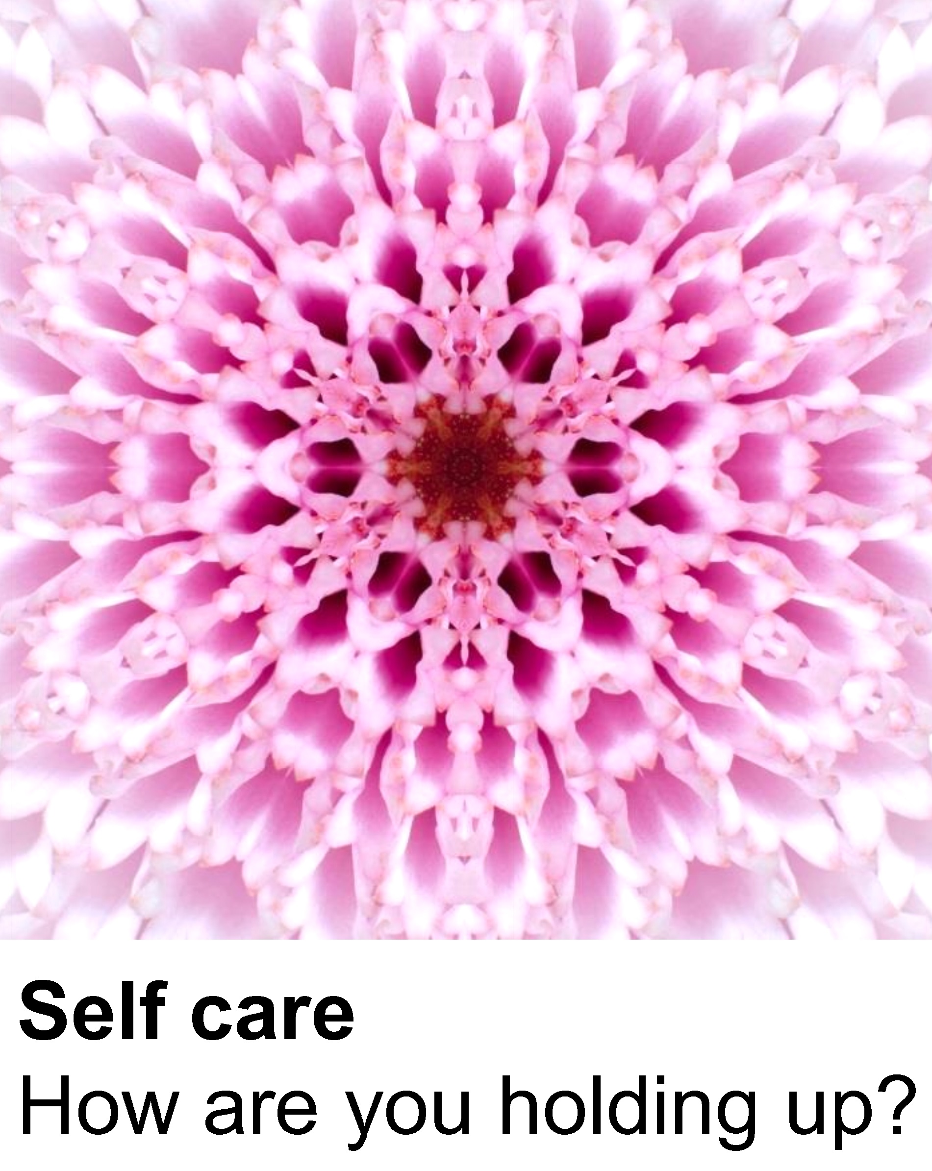 Self care for caregivers